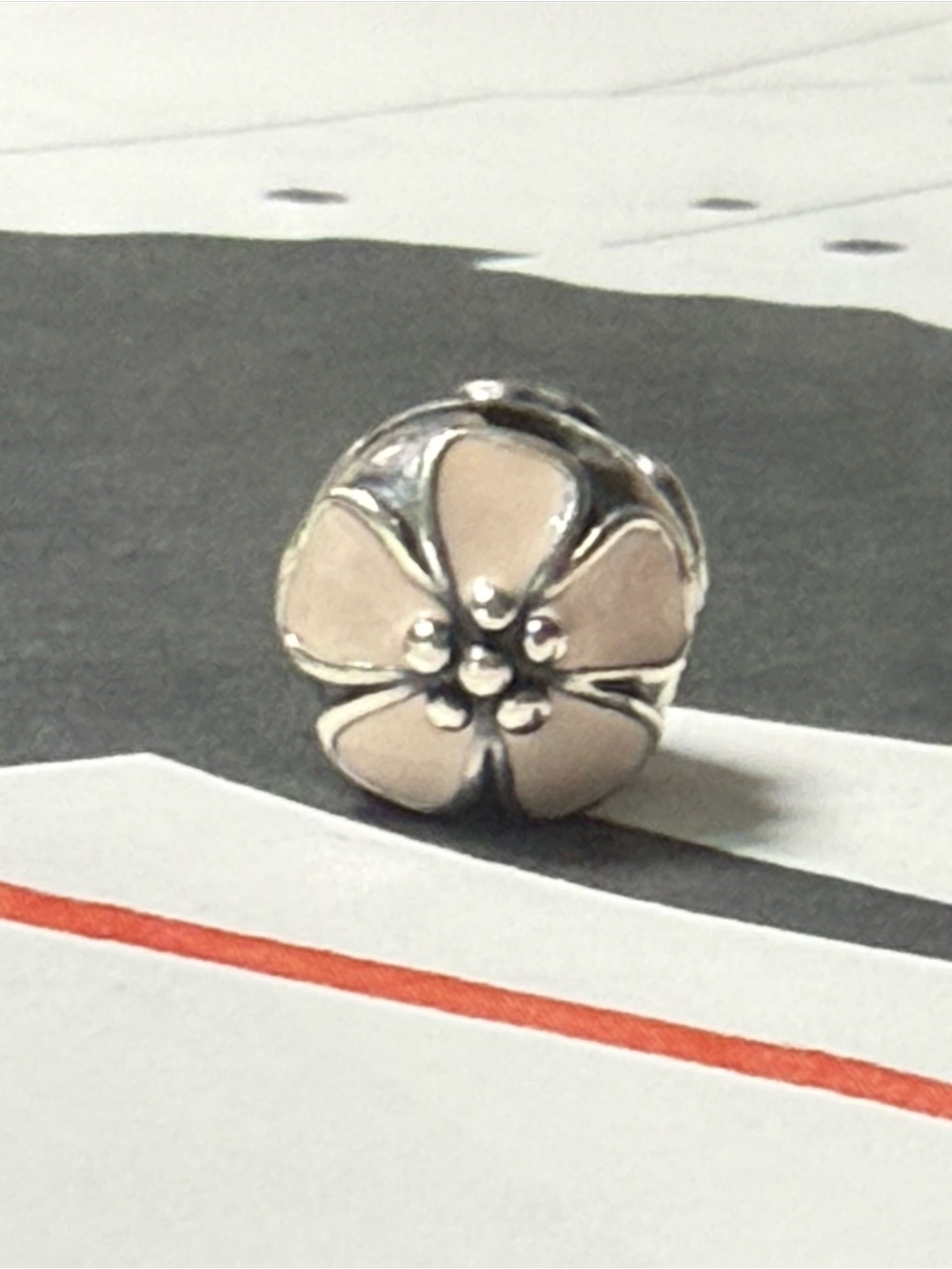 Pandora Silver Flower Charm Bead